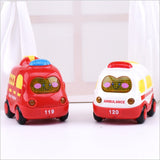 4pcs Friction Car Push and Go Car Mini Powered Play Vehicles