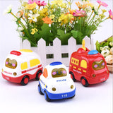4pcs Friction Car Push and Go Car Mini Powered Play Vehicles