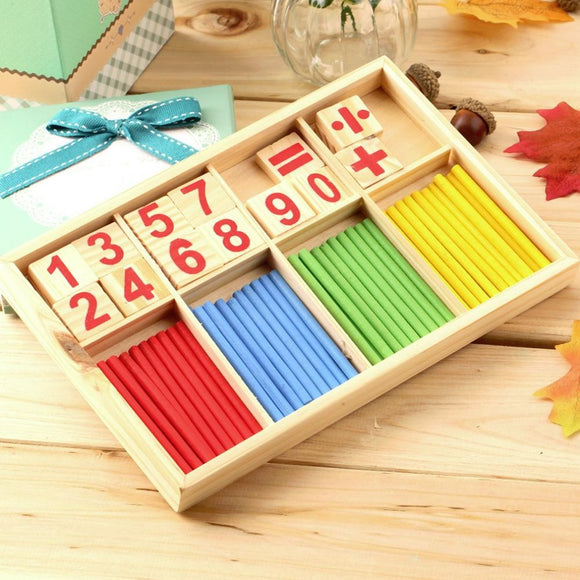 Wood Calculate digital Baby Toy Brick