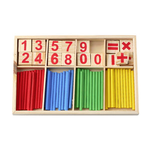 Wood Calculate digital Baby Toy Brick